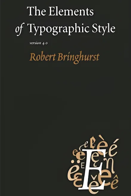 The Elements of Typographic Style book cover by Rizzoli